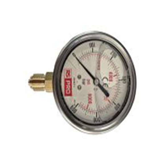 RS PRO,179-997,1/4″BSP 压力表 0 bar 63 mm 600 bar, BSP 1/4 in接口, 不锈钢表壳, RS 1.10.3系列