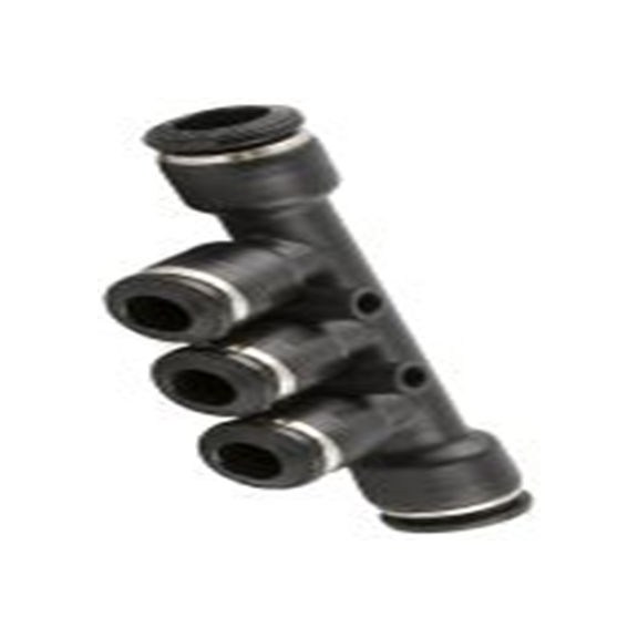 RS PRO,176-1389,歧管, 3个 推入, 工程聚合物 PA, 301 不锈钢, 缩醛树脂, 丁腈橡胶, 镀镍黄铜制, 最高80 °C 推入, UNIVERSAL SHORT系列