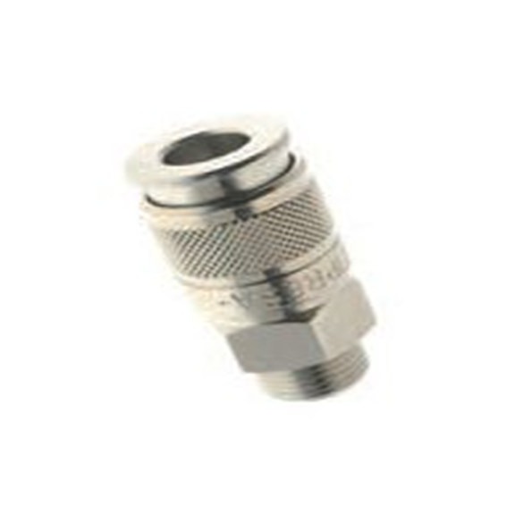 RS PRO,176-1933,气动快速接头 母插, BSP, 12mm, 镀镍黄铜制, 16 bar