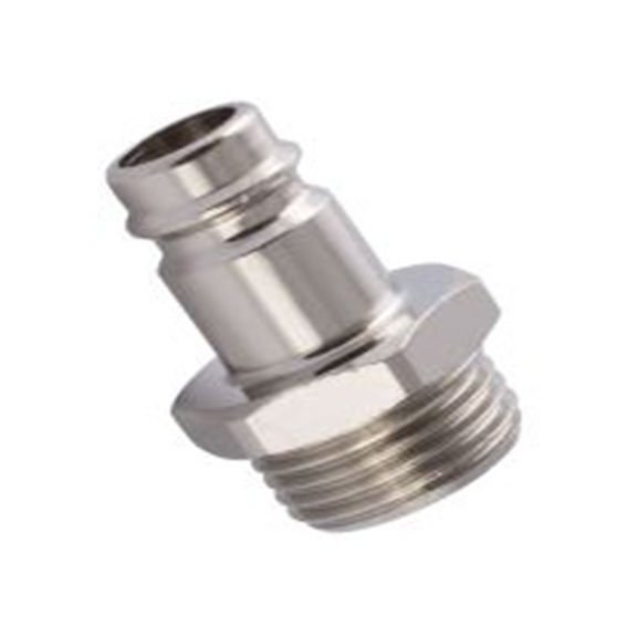 RS PRO,176-2010,耦合器螺纹接头 公, ISO 228 A 类, 3/8in, 镀镍黄铜制, 12 bar