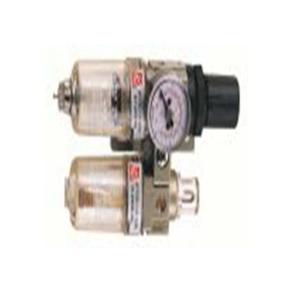 RS PRO,235-1106,气动三联件, 1/4 in G接口 10 bar, 手动排水, 25 μm过滤精度