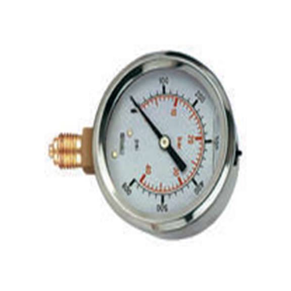 RS PRO,235-1288,1/4″BSP 压力表 0 psi 63 mm 15 psi, BSP 1/4 in接口, 不锈钢表壳