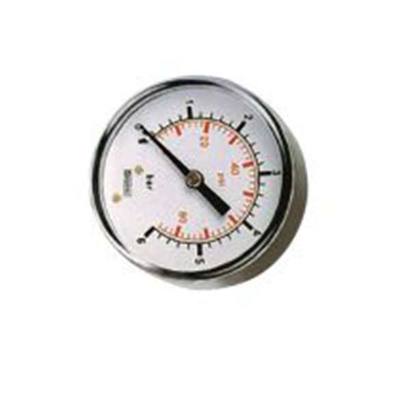 RS PRO,235-1290,BSP 1/8in 压力表 0 psi 40 mm 60 psi, BSP 1/8 in接口, 钢表壳