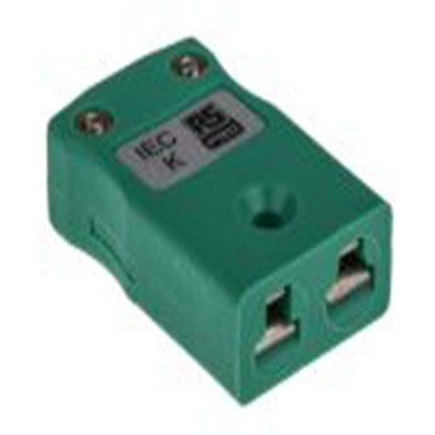 RS PRO,455-9758,微型热电偶连接器 插座, 用于K 型热电偶, Φ4mm探头, 最高220°C, 绿色