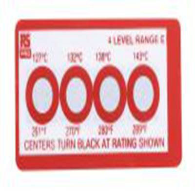 RS PRO,286-068,温度标签, 温度灵敏度127 °C至143 °C, 4个指示级别