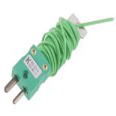 RS PRO,110-4468,K型外露结点热电偶, 探头Φ1/0.3mm x 2m, 可测+220°C, 线长2m, 微型插头接端, PFA探头