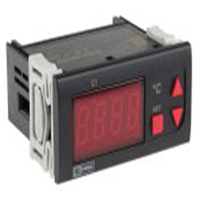 RS PRO,124-1051,温控开关, 230 V ac电源, 继电器输出, 面板安装安装, IP20, IP65, 77 x 35mm