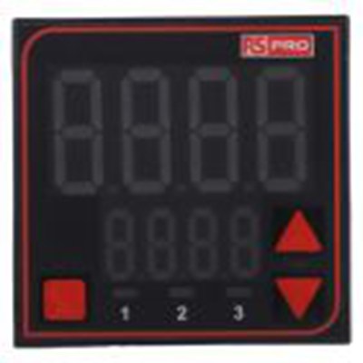 RS PRO,124-1066,PID控制器, 110 → 240 V ac电源, 继电器，SSR输出, 面板安装安装, IP20, IP65, 48 x 48mm