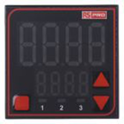 RS PRO,124-1070,PID控制器, 110 → 240 V ac电源, 继电器，SSR输出, 面板安装安装, IP20, IP65, 48 x 48mm