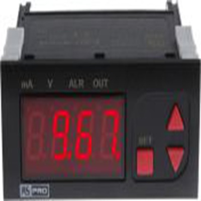 RS PRO,124-1074,温度仪表, 24 V ac电源, 无输出, 面板安装安装, IP20, IP65, 77 x 35mm