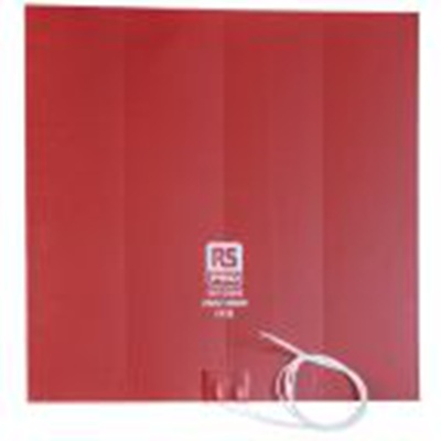 RS PRO,181-2066,硅橡胶加热器, 500 W, 230 V 交流, 长方形, 254 x 254mm矩形垫, 峰值温度+180°C