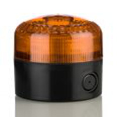 RS PRO,220-5024,声光报警器, 120 → 240 v电源, 1米外105dB, 最大105dB, IP65, 琥珀色灯罩, 黑色外壳