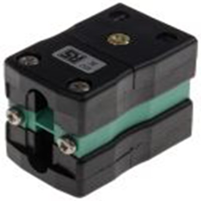 RS PRO,236-4075,标准双工热电偶插座连接器 插座, 用于K 型热电偶, Φ6mm探头, 最高220°C, 绿色