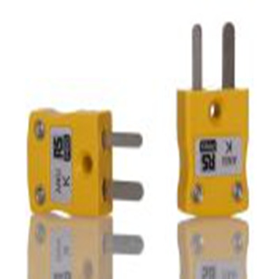 RS PRO,262-3135,微型热电偶连接器 插头, 用于热电偶, Φ4mm探头, 最高220°C, 黄色