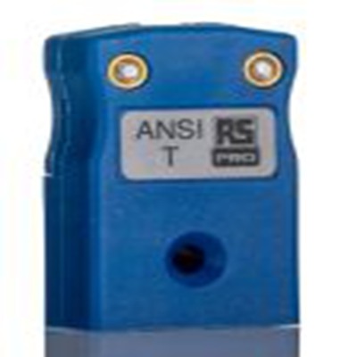 RS PRO,262-3140,微型热电偶连接器 插座, 用于热电偶, Φ4mm探头, 最高220°C, 蓝色