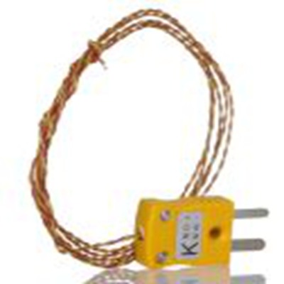 RS PRO,262-3217,K型热电偶, 探头Φ1/0.2mm x 1m, 可测+250°C, 微型插头接端, PFA探头