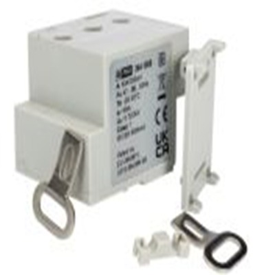 RS PRO,264-1008,电流互感器, 电流互感器型, 电流互感器传感器, 63A输入, 330 mV输出, 电流比3 x 63A, 330 MV电源, 母线、支脚、DIN 导轨, 8mm孔