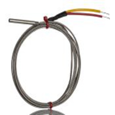 RS PRO,268-4419,K型接地热电偶, 探头Φ4mm x 40mm, 可测+350°C, 线长2m, 裸线尾线接端, 不锈钢探头