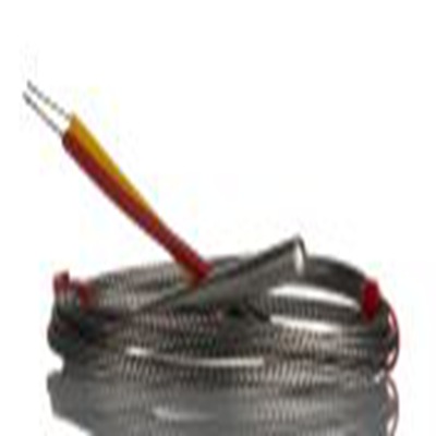 RS PRO,268-4423,K型接地热电偶, 探头Φ4.76mm x 75mm, 可测+350°C, 线长2m, 裸线尾线接端, 不锈钢探头