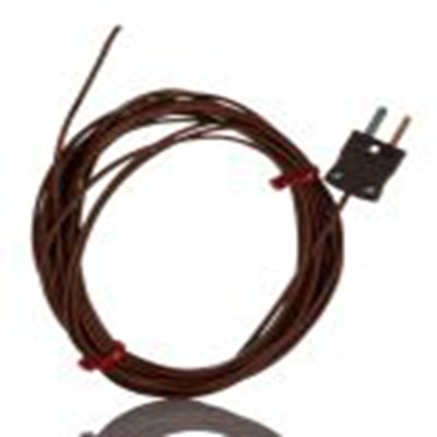 RS PRO,268-4478,T型密封式热电偶, 探头Φ7/0.2mm x 5m, 可测+260°C, 线长5m, 微型插头接端, PFA探头