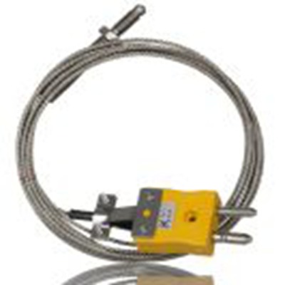 RS PRO,268-4510,K型喷嘴热电偶, 探头ΦM6 x 1mm x 2m, 可测+350°C, 线长2m, 标准插头接端, 不锈钢探头