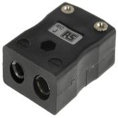 RS PRO,362-9979,标准热电偶连接器 插座, 用于J 型热电偶, Φ6mm探头, 最高220°C, 黑色