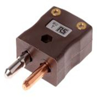 RS PRO,363-0014,标准热电偶连接器 插头, 用于T 型热电偶, Φ6mm探头, 最高220°C, 棕色