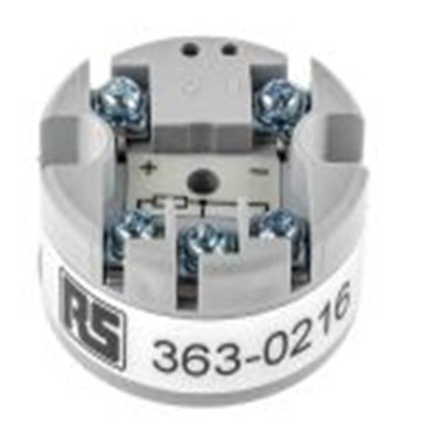 RS PRO,363-0216,温度变送器, PT100输入, 最大输入温度+100°C, 10 → 30V 直流电源, 42 mm直径, 23mm深