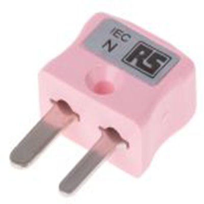 RS PRO,381-7485,微型热电偶连接器 插头, 用于N 型热电偶, Φ4mm探头, 最高220°C, 粉红色