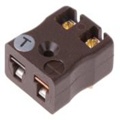 RS PRO,381-7570,微型微型印刷电路板插座连接器 插座, 用于T 型热电偶, PCB（印刷电路板）安装安装, Φ4mm探头, 最高220°C, 棕色