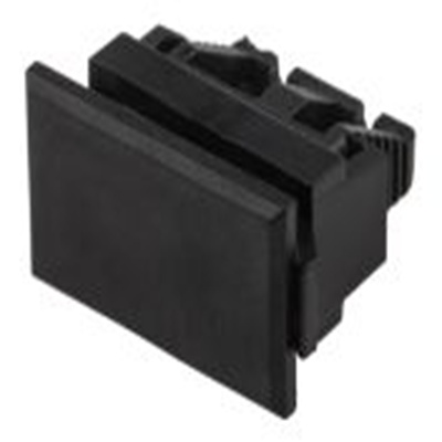 RS PRO,397-1797,微型无孔插塞, 用于连接器面板, 尼龙夹安装, 黑色