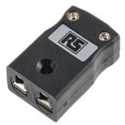 RS PRO,455-9506,微型热电偶连接器 插座, 用于J 型热电偶, Φ4mm探头, 最高220°C, 黑色