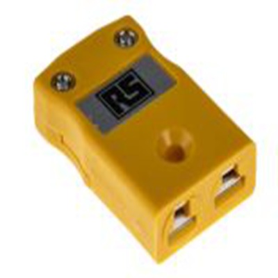 RS PRO,455-9512,微型热电偶连接器 插座, 用于K 型热电偶, Φ4mm探头, 最高220°C, 黄色