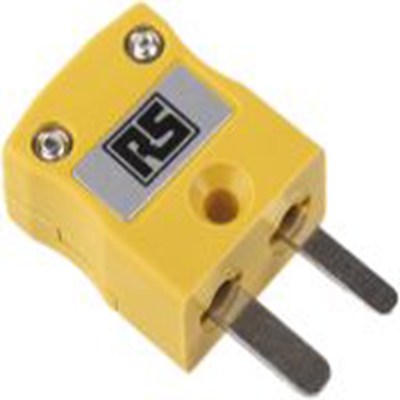 RS PRO,455-9534,微型热电偶连接器 插头, 用于K 型热电偶, Φ4mm探头, 最高220°C, 黄色