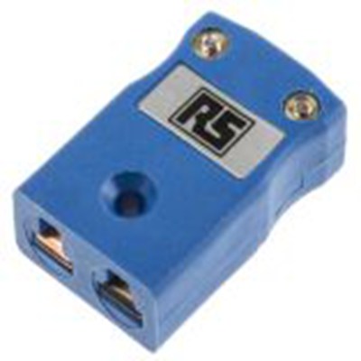 RS PRO,455-9562,微型热电偶连接器 插座, 用于T 型热电偶, Φ4mm探头, 最高220°C, 蓝色