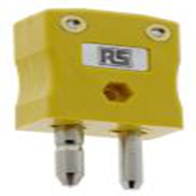 RS PRO,455-9629,标准热电偶连接器 插头, 用于K 型热电偶, Φ6mm探头, 最高220°C, 黄色