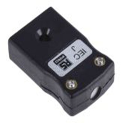 RS PRO,455-9708,微型热电偶连接器 插座, 用于J 型热电偶, Φ4mm探头, 最高220°C, 黑色