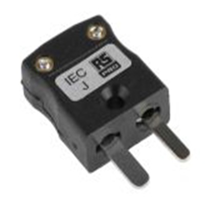 RS PRO,455-9714,微型热电偶连接器 插头, 用于J 型热电偶, Φ4mm探头, 最高220°C, 黑色