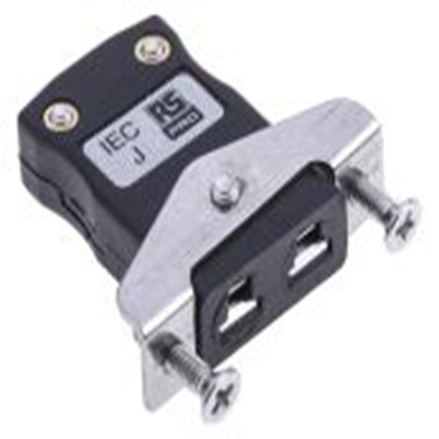 RS PRO,455-9720,微型热电偶连接器 插座, 用于J 型热电偶, 不锈钢支架安装, Φ4mm探头, 最高220°C, 黑色