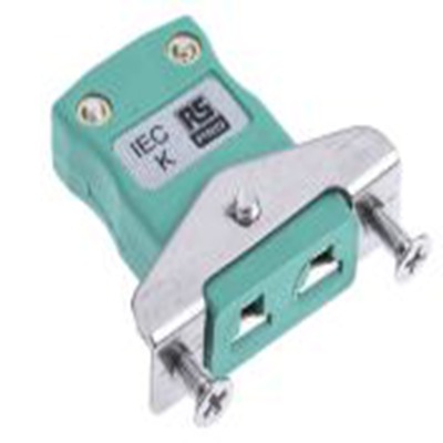 RS PRO,455-9792,微型热电偶连接器 插座, 用于K 型热电偶, 不锈钢支架安装, Φ4mm探头, 最高220°C, 绿色