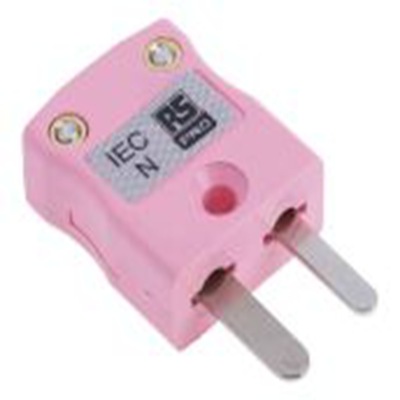 RS PRO,455-9843,微型热电偶连接器 插头, 用于n 型热电偶, Φ4mm探头, 最高220°C, 粉红色