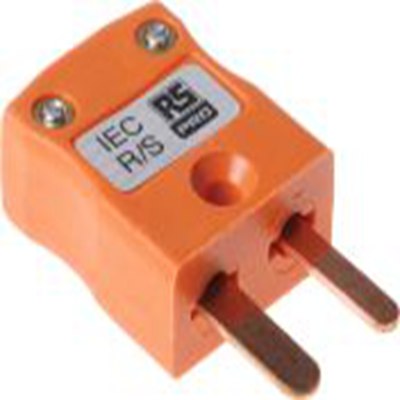 RS PRO,455-9887,微型热电偶连接器 插头, 用于R/S 型热电偶, Φ4mm探头, 最高220°C, 橙色