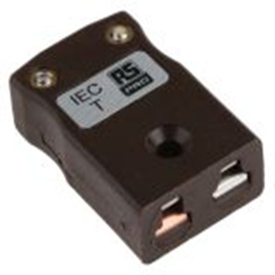 RS PRO,455-9916,微型热电偶连接器 插座, 用于T 型热电偶, Φ4mm探头, 最高220°C, 棕色