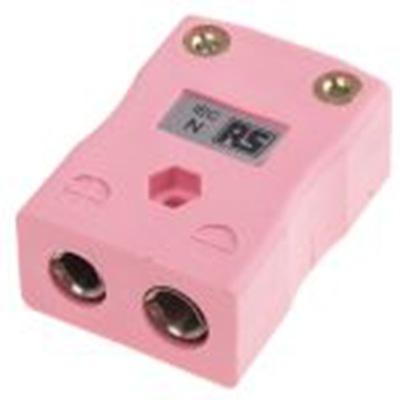 RS PRO,456-0001,标准热电偶连接器 插座, 用于N 型热电偶, Φ6mm探头, 最高220°C, 粉红色
