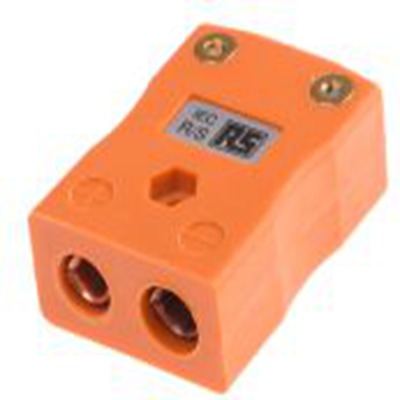RS PRO,456-0023,标准热电偶连接器 插座, 用于R/S 型热电偶, Φ6mm探头, 最高220°C, 橙色