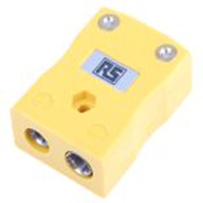 RS PRO,456-0540,标准热电偶连接器 插座, 用于K 型热电偶, Φ6mm探头, 最高220°C, 黄色