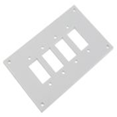 RS PRO,611-8258,标准热电偶面板, 用于最多 4 个 螺钉固定式楣板插座, 旋入式安装