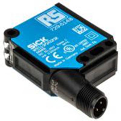 RS PRO,729-5148,漫射光电传感器, 块状, 可检测40 mm → 1 m, M12 4 针连接器连接, PNP输出, LED光源, 法兰安装