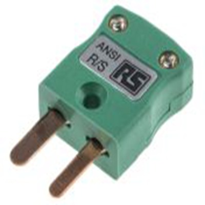 RS PRO,769-1114,微型热电偶连接器 插头, 用于R/S 型热电偶, Φ4mm探头, 最高220°C, 绿色