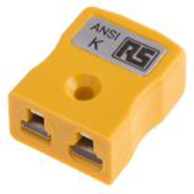 RS PRO,769-1173,微型热电偶连接器 插座, 用于K 型热电偶, Φ4mm探头, 最高220°C, 黄色
